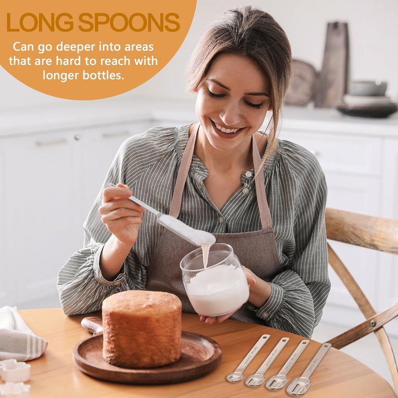 Minteem Stainless Steel Measuring Cups & Spoons Set for Cooking and Baking, Nesting Measuring Cups Measuring Spoons for Measuring Dry or Liquid Ingredients, Kitchen Gadgets, 10Pack - Image 3